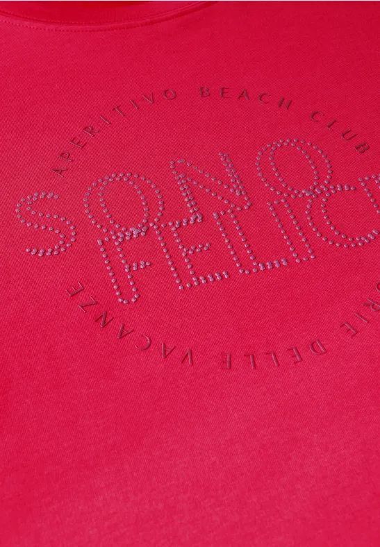 Lässiges T-Shirt mit Grafik-Schriftzug
