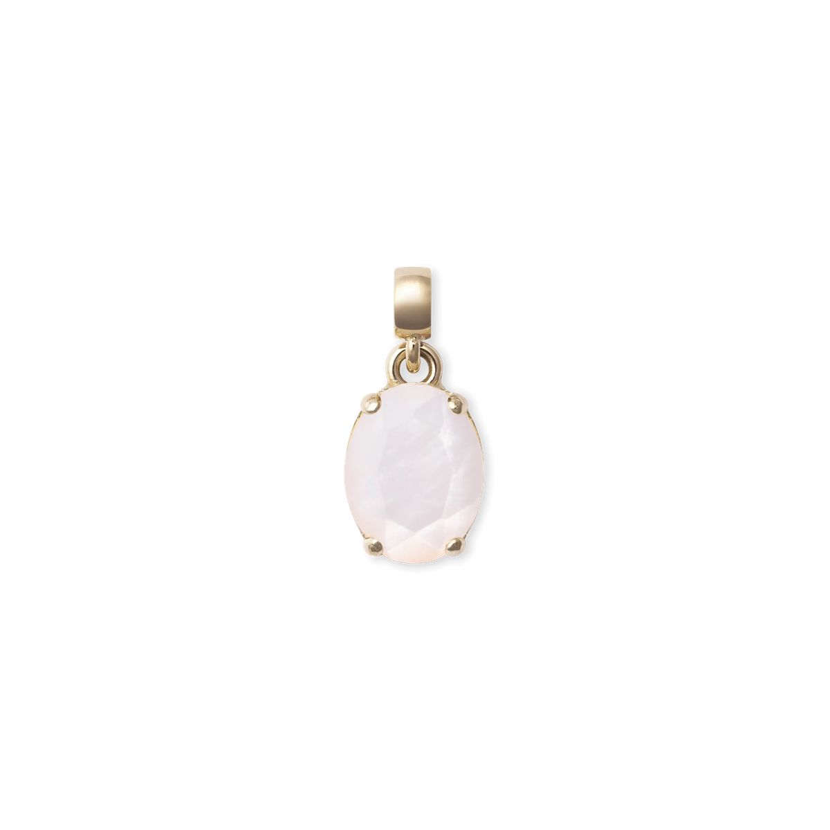 Eleganter Rosenquarz Charm Anhänger