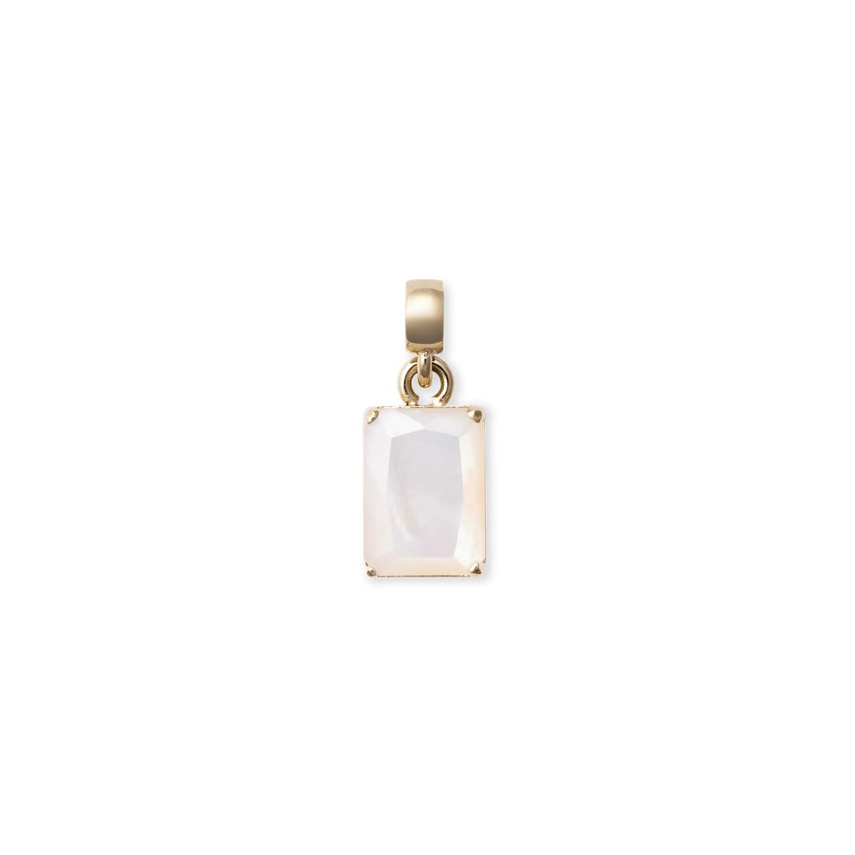 Eleganter Rosenquarz Charm Anhänger