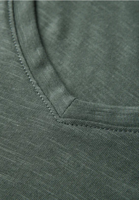Damen Basic V-Ausschnitt T-Shirt