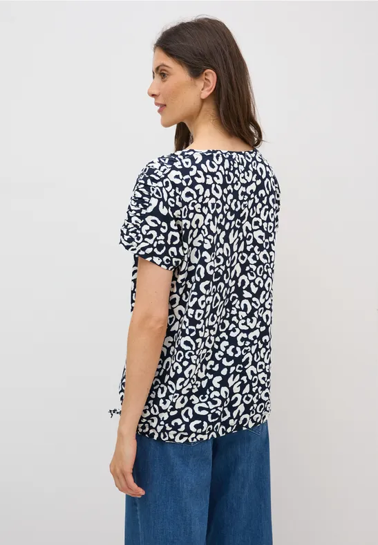 Damen T-Shirt mit Grafikdruck und Kordelzug