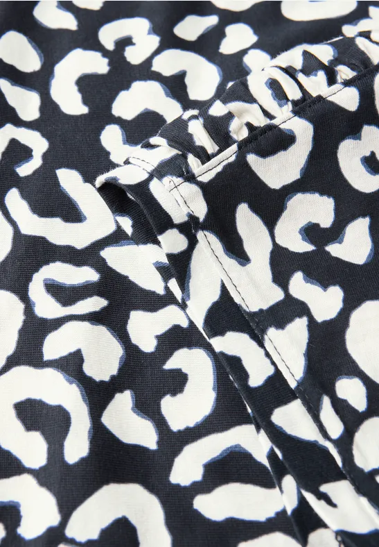 Damen T-Shirt mit Grafikdruck und Kordelzug