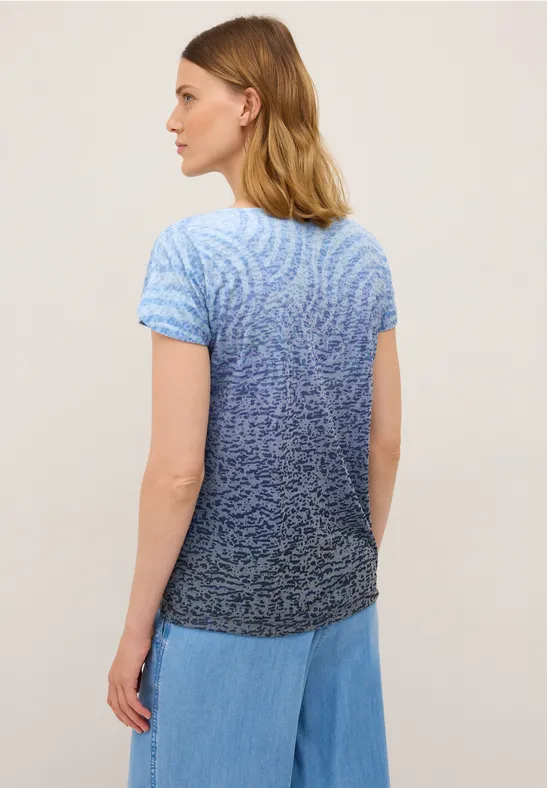Burnout Shirt mit Farbverlauf und Schriftzug