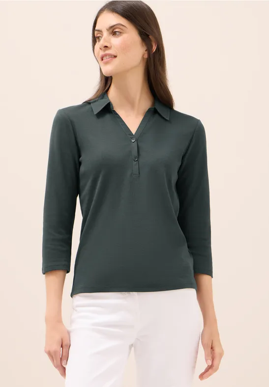 Damen Poloshirt mit 3/4-Ärmeln
