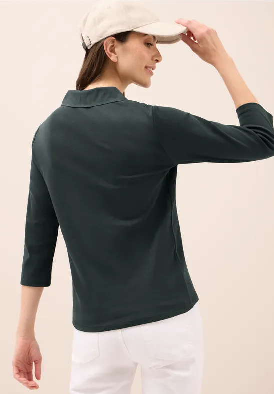 Damen Poloshirt mit 3/4-Ärmeln