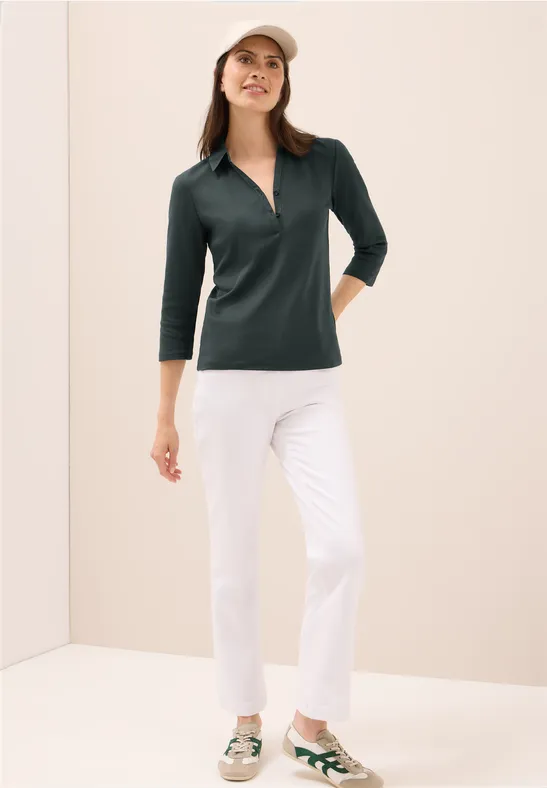 Damen Poloshirt mit 3/4-Ärmeln