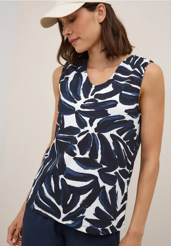 Ärmelloses Tanktop mit Grafikdruck