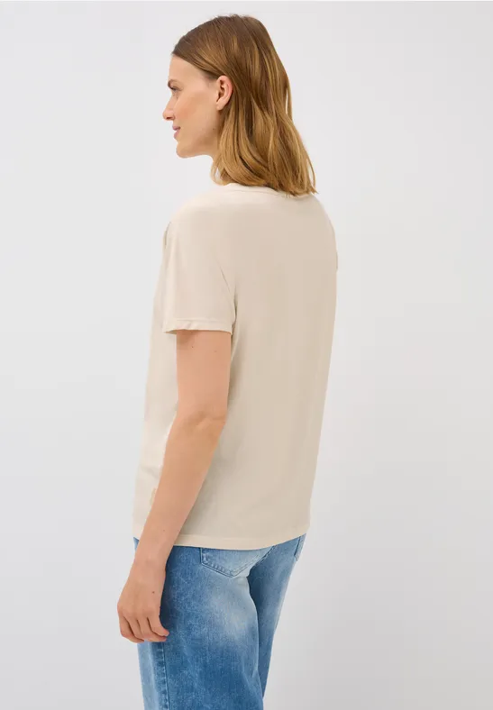 Lässiges T-Shirt mit Grafikprint und Baumwollmischung