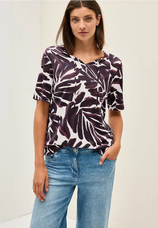 Shirt im Tunika-Look mit Grafikprint