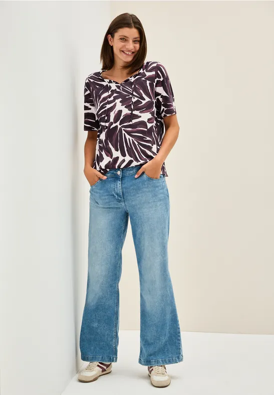 Shirt im Tunika-Look mit Grafikprint
