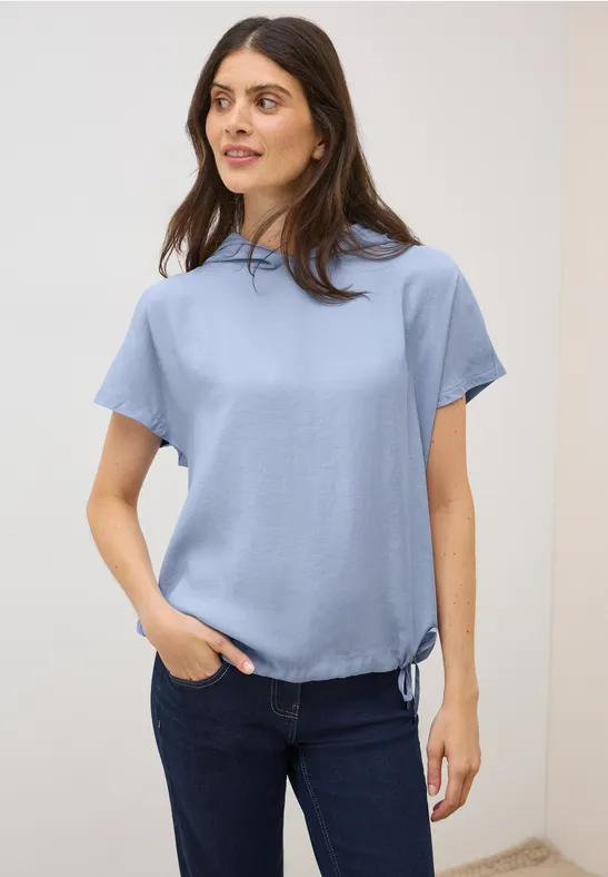 Lässiges Kapuzenshirt mit Kordelzugsaum