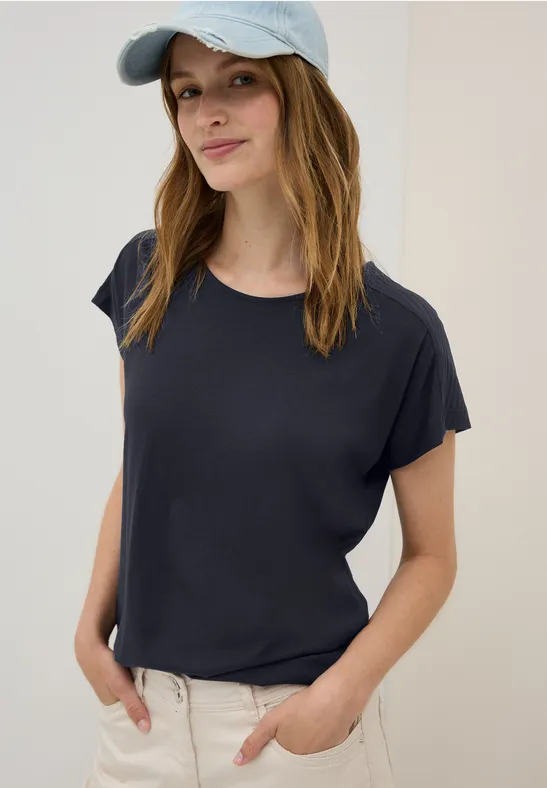 Lässiges T-Shirt mit Burn-Out-Details