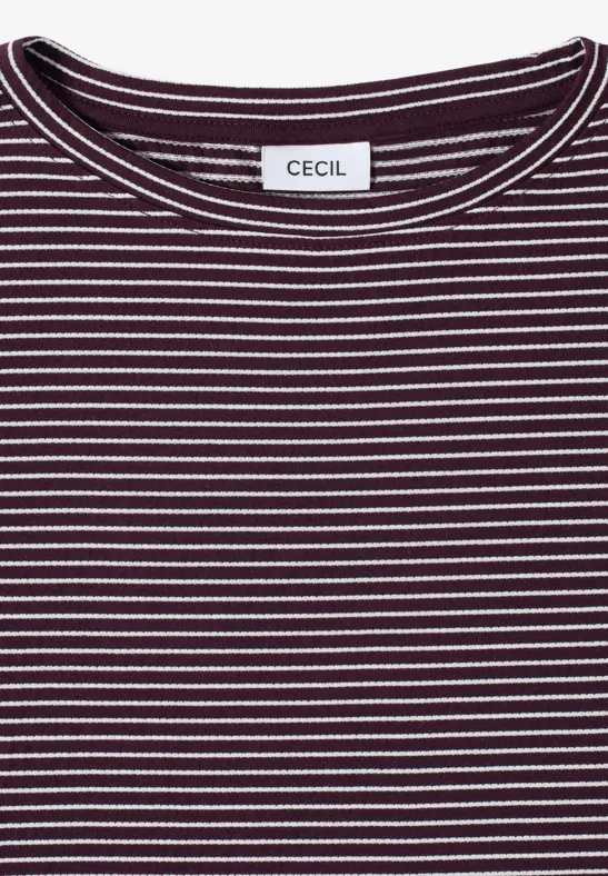 Gestreiftes Langarm-Essential-Top