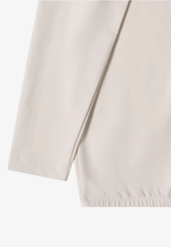 Locker geschnittenes Langarmshirt mit Wasserfallausschnitt