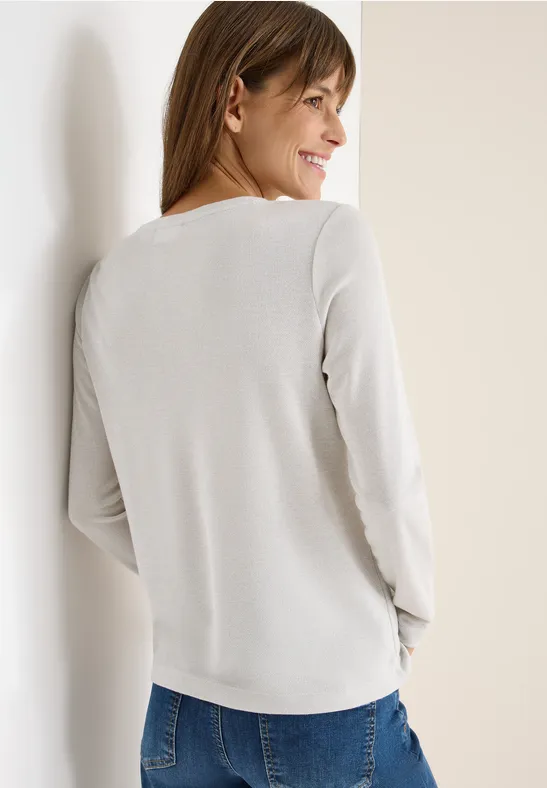 Glitzerndes Jersey Langarmshirt