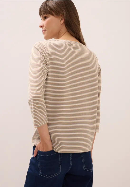 Gestreiftes Shirt mit Dreiviertelärmeln