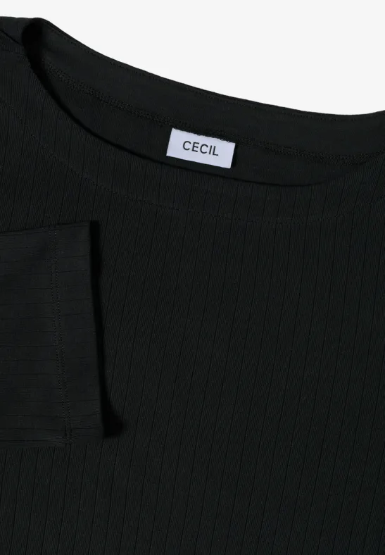 Basic U-Boot-Ausschnitt 3/4-Arm Shirt