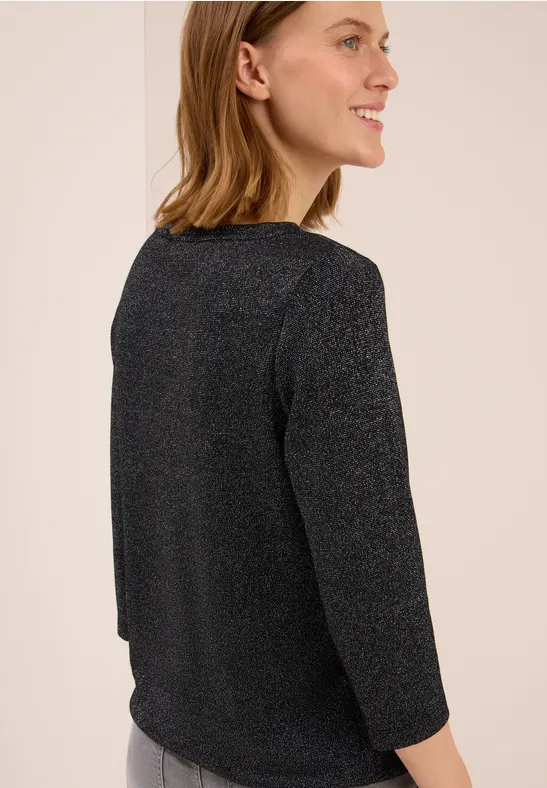 Langarmshirt mit Glitzerdetails