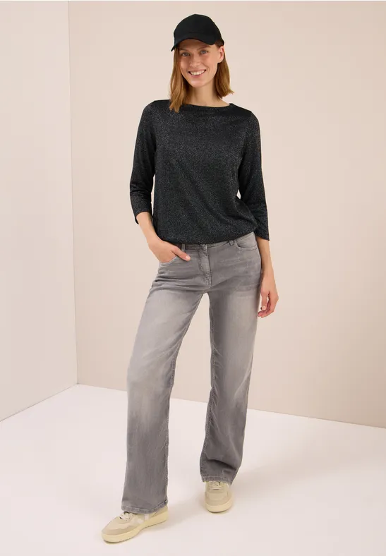 Langarmshirt mit Glitzerdetails