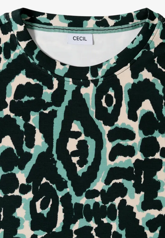 Elegantes bedrucktes Kurzarm-T-Shirt