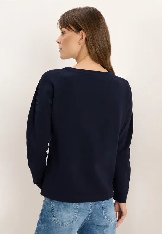 Langarmshirt mit Rippärmel-Detail