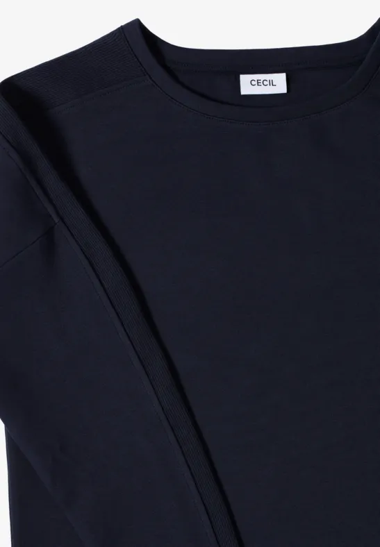 Langarmshirt mit Rippärmel-Detail