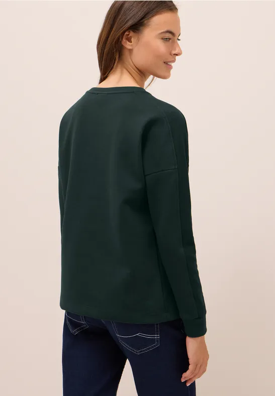 Sportliches Langarmshirt mit Rippärmeln