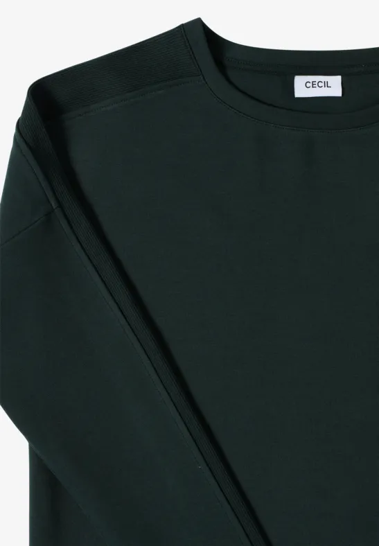Sportliches Langarmshirt mit Rippärmeln