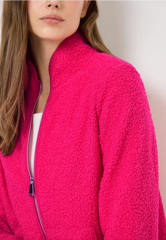 Weiche Teddyfleece Jacke mit Reißverschluss