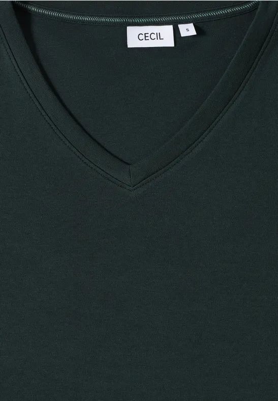 Damen Basic V-Ausschnitt 3/4 Arm Shirt