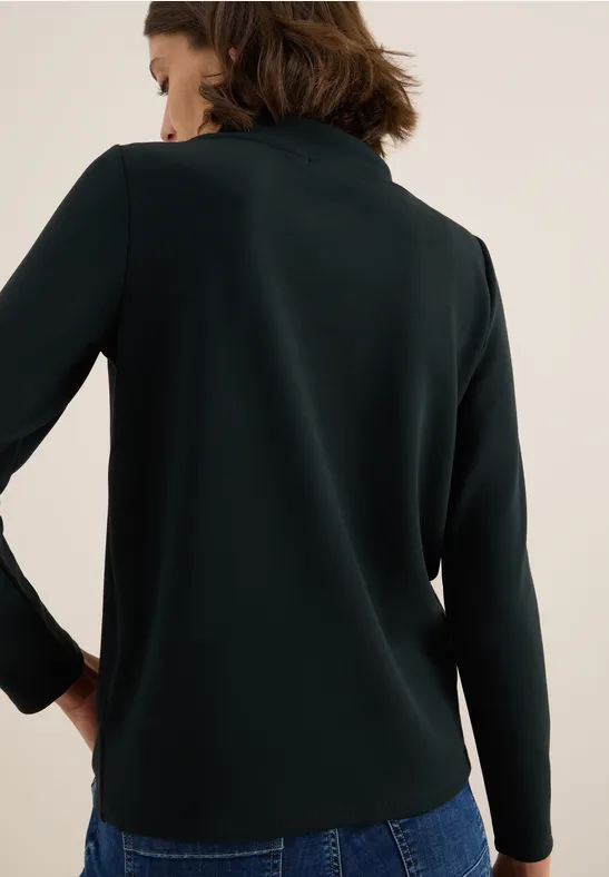 Locker geschnittenes Sweatshirt mit Trichterkragen