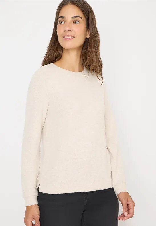 Bequemes Langarmshirt mit Rundhalsausschnitt