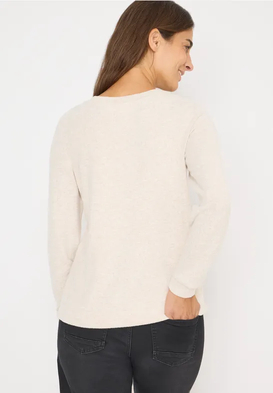 Bequemes Langarmshirt mit Rundhalsausschnitt
