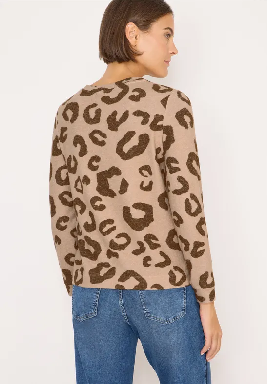 Shirt mit Leopardenmuster und Viskosemischung