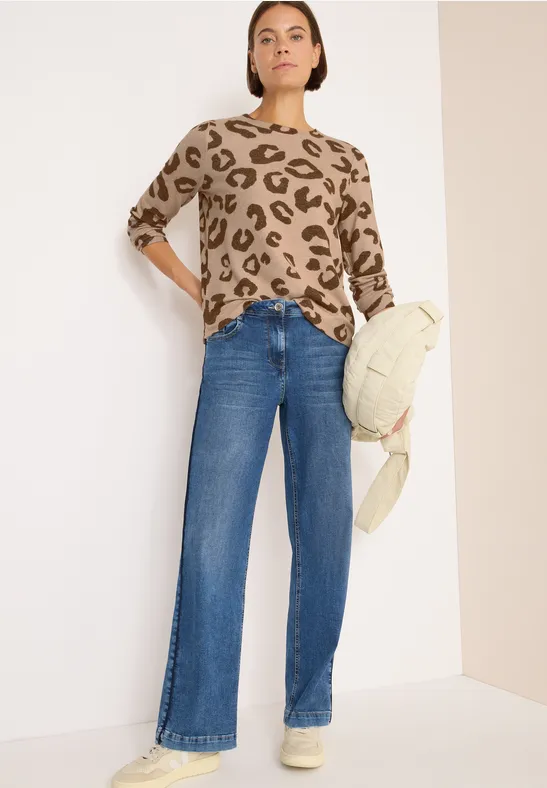 Shirt mit Leopardenmuster und Viskosemischung
