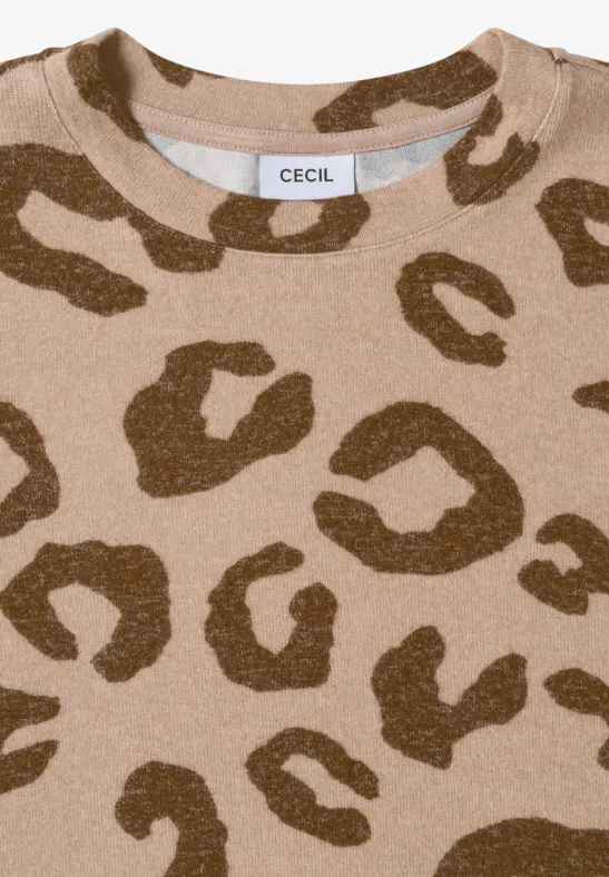 Shirt mit Leopardenmuster und Viskosemischung