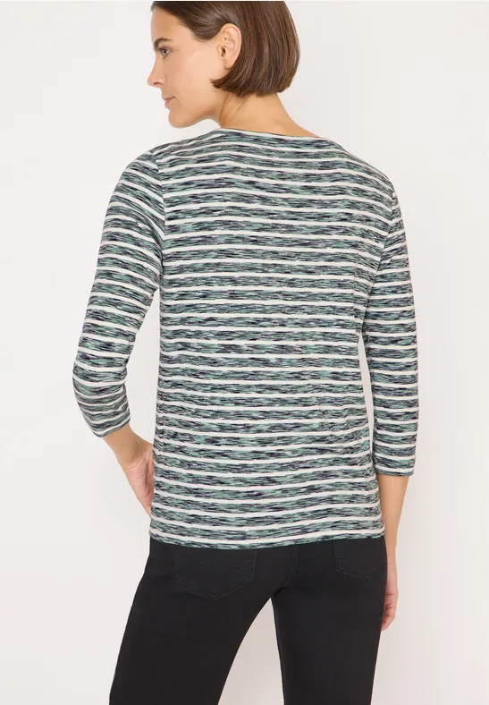 Gestreiftes 3/4-Arm T-Shirt