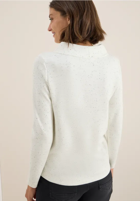 Langarmshirt mit Trichterkragen