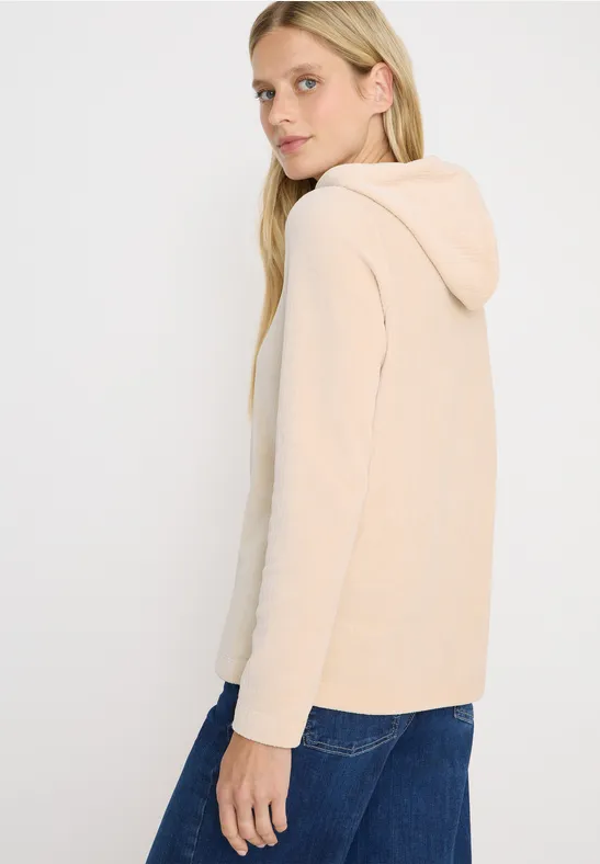 Lässiger Cord-Hoodie mit Kordelzug