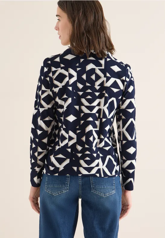 Langärmliges Tunika-Shirt mit geometrischem Print