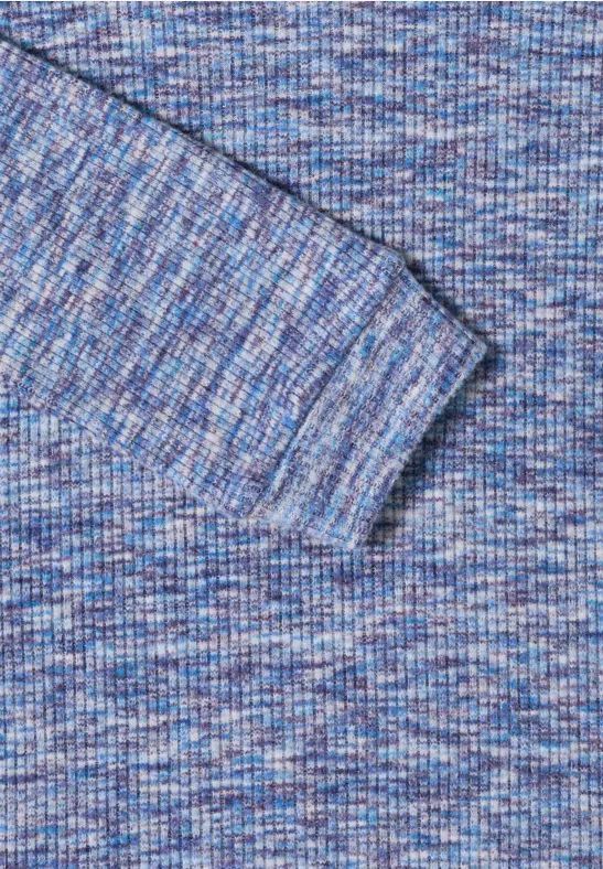 Weiches Mélange Rippstrickoberteil