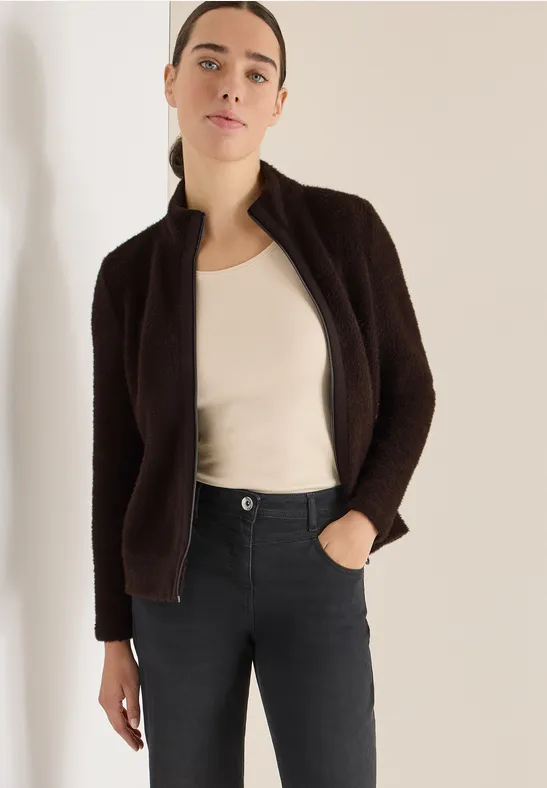 Lässige Fleece-Jacke mit Reißverschluss