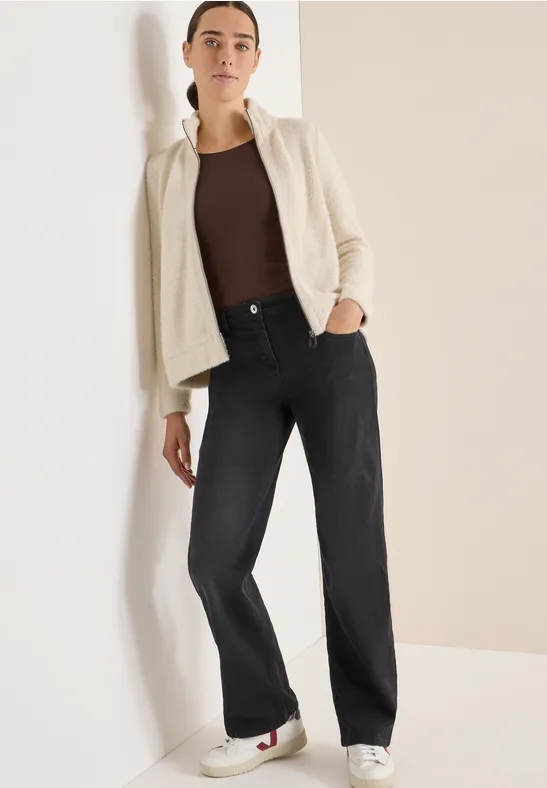 Fleecejacke für Damen mit Stehkragen