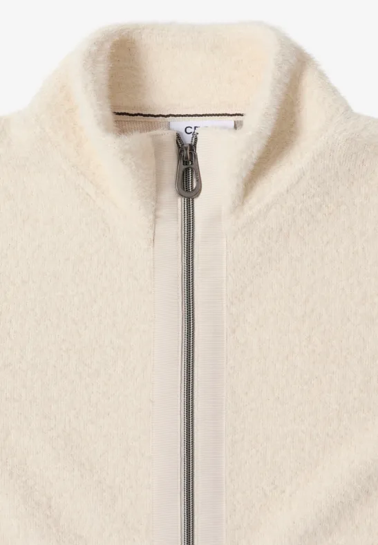 Fleecejacke für Damen mit Stehkragen