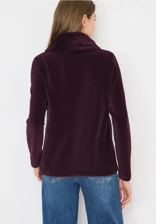 Damen Cord-Shirt mit großem Kragen