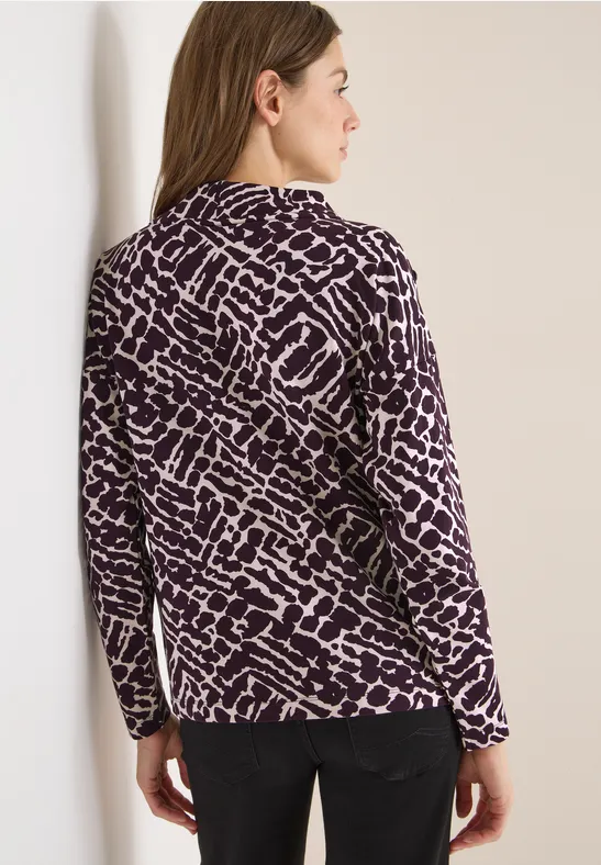 Langarmshirt mit grafischem Muster