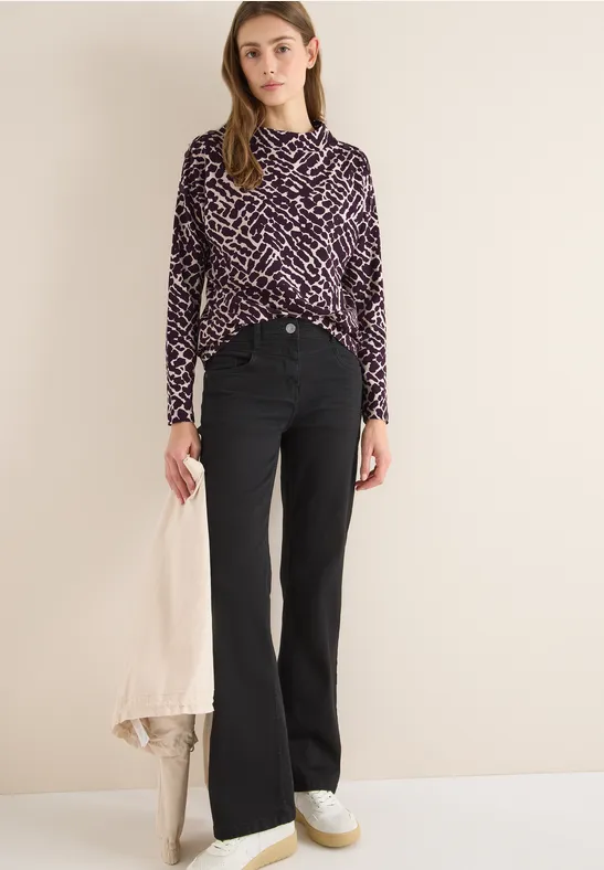 Langarmshirt mit grafischem Muster