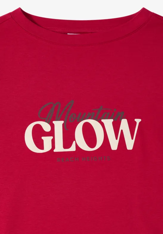 Locker geschnittenes Langarmshirt mit Grafik
