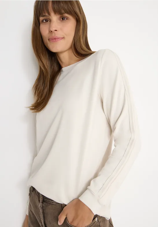 Langarmshirt mit Rundhalsausschnitt und Streifen
