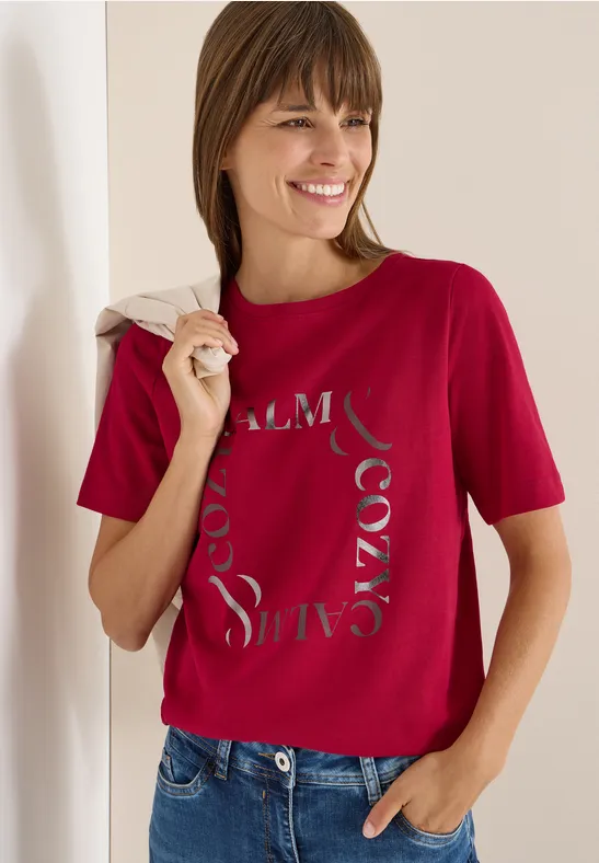 Lässiges Baumwoll-T-Shirt mit Grafikprint